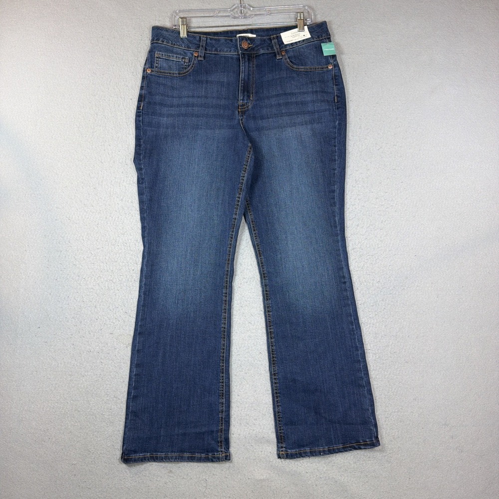 M Jeans by Maurices Women Size 14 Short High Rise Curvy Slim Boot Stretch NWT